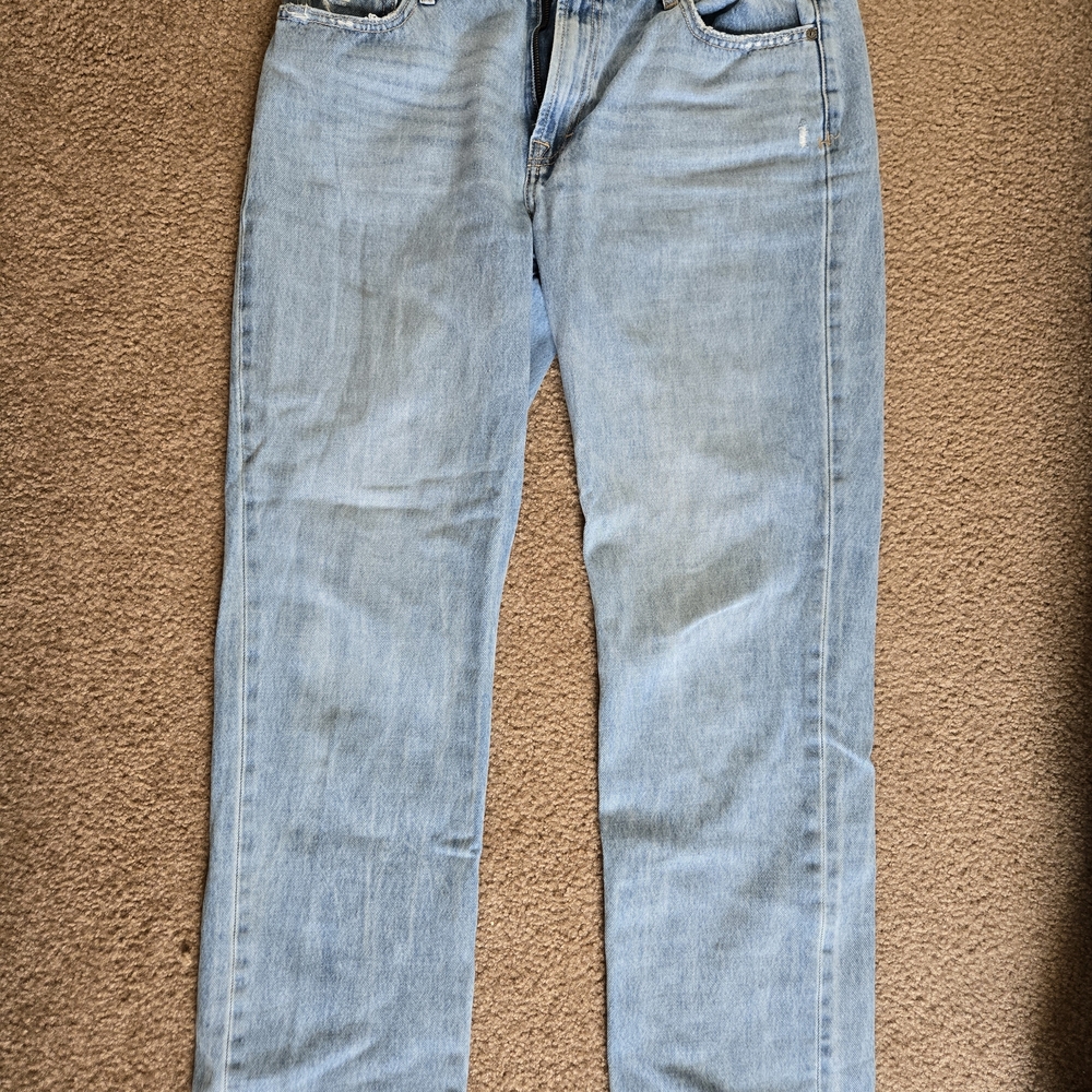 Women's Light Blue Straight Leg Jeans